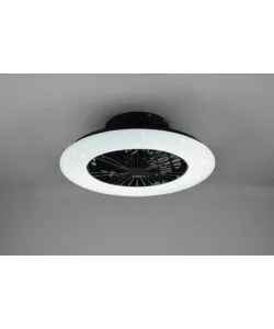 VENTILATORE DA SOFFITTO "STRALSUND" NERO CON LED INCLUSO Ø50 CM, 30W